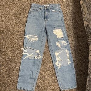 RSQ Light Blue Distressed Straight Leg Jeans